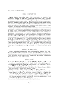 118 FIELD OBSERVATIONS Spring Report: March-May 2018.—This