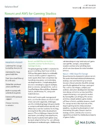 Nasuni and AWS for Gaming Studios