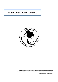 Ccsdpt Directory for 2020