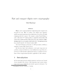 Fast and Compact Elliptic-Curve Cryptography