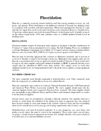 Fluoridation