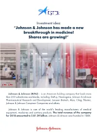 Johnson & Johnson Has Made a New Breakthrough In
