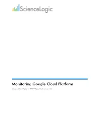 Monitoring Google Cloud Platform