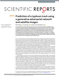 Prediction of a Typhoon Track Using a Generative Adversarial Network And