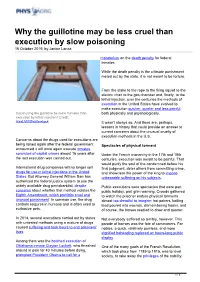 Why the Guillotine May Be Less Cruel Than Execution by Slow Poisoning 16 October 2019, by Janine Lanza