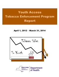 Youth Access Tobacco Enforcement Program Report 2012-2014