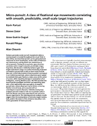 A Class of Fixational Eye Movements Correlating with Smooth, Predictable