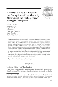 A Mixed Methods Analysis of the Perceptions of the Media By