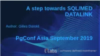 A Step Toward SQL/MED Datalink