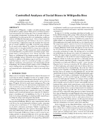 Controlled Analyses of Social Biases in Wikipedia Bios