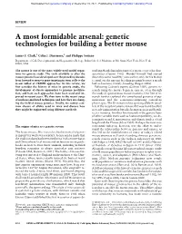 Genetic Technologies for Building a Better Mouse