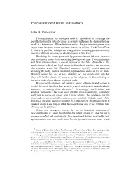 Precommitment Issues in Bioethics