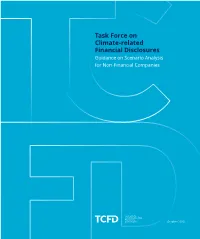 Task Force on Climate-Related Financial Disclosures Guidance on Scenario Analysis for Non-Financial Companies