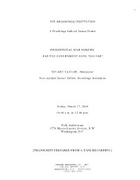 Transcript Prepared from a Tape Recording.]