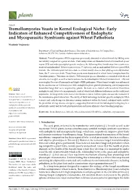 Tremellomycetes Yeasts in Kernel Ecological Niche: Early Indicators of Enhanced Competitiveness of Endophytic and Mycoparasitic Symbionts Against Wheat Pathobiota