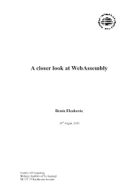A Closer Look at Webassembly