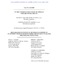 Declaration in Support of Plaintiffs