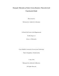 Energetic Molecules As Future Octane Boosters: Theoretical And