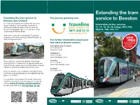 Extending the Tram Service to Beeston