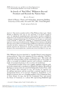 In Search of ''Red Ellen'' Wilkinson Beyond Frontiers and Beyond The