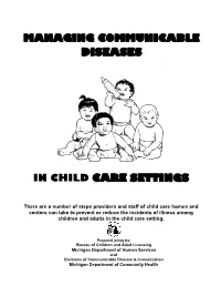 Managing CD in Childcare Setting