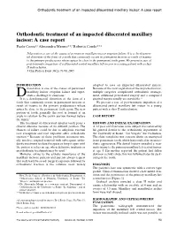 Orthodontic Treatment of an Impacted Dilacerated Maxillary Incisor: a Case Report