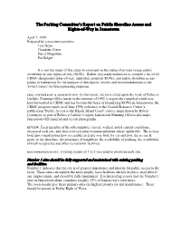 The Parking Committee's Report on Public Shoreline Access and Rights