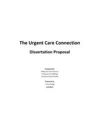 The Urgent Care Connection Dissertation Proposal