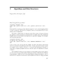 3 Algorithms and Data Structures