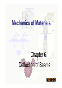 Mechanics of Materials Chapter 6 Deflection of Beams