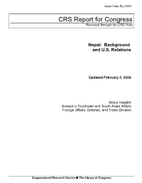 Nepal: Background and U.S