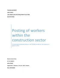 Posting of Workers Within the Construction Sector