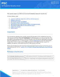 PSC Macos 3.3.2 Release Notes.Pdf ‏930 KB