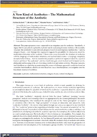 The Mathematical Structure of the Aesthetic