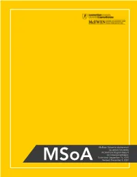 2020 Msoa Architecture Program Report (APR)