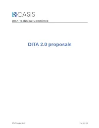 Approved DITA 2.0 Proposals
