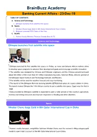 Banking Current Affairs - 23-Dec-19 TABLE of CONTENTS A