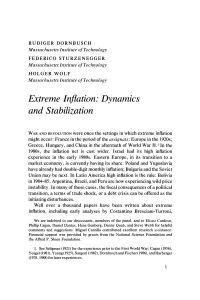 Extreme Inflation: Dynamics and Stabilization