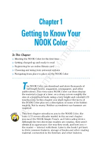 Getting to Know Your NOOK Color
