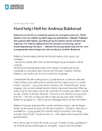 ​Hard Helg I Hell for Andreas Bakkerud