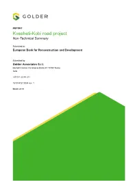 Kvesheti-Kobi Road Project Non-Technical Summary