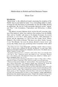 Medievalism in British and Irish Business Names Shaun Tyas