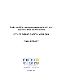 Parks and Recreation Operational Audit and Business Plan Development