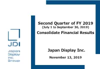 Presentation Slides for 2Q-FY 2019