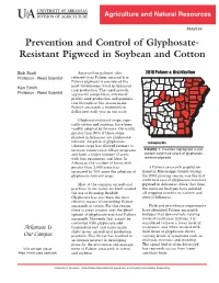 Prevention and Control of Glyphosate-Resistant Pigweed in Soybean and Cotton