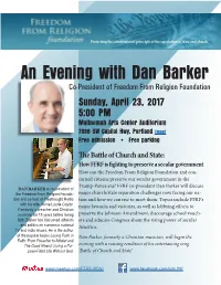 An Evening with Dan Barker