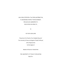 Analysis of Several Factors Contributing