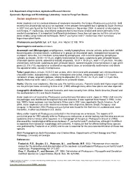 Asian Soybean Rust Asian Soybean Rust Is a Serious Disease of Soybeans Caused by the Fungus Phakopsora Pachyrhizi