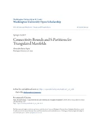 Connectivity Bounds and S-Partitions for Triangulated Manifolds Alexandru Ilarian Papiu Washington University in St