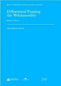Differential Fuzzing the Webassembly